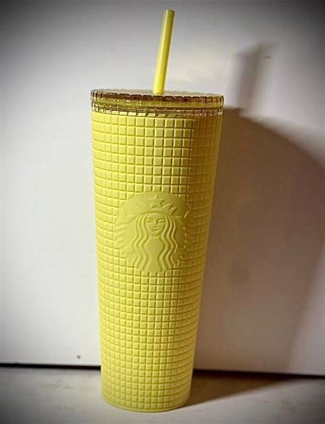 Red Cup Grid Tumbler 2023 (12oz. . Yellow grid starbucks cup